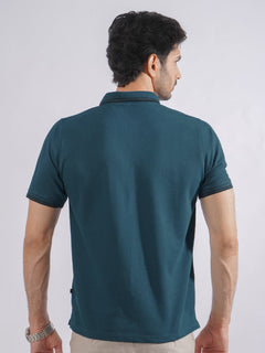 Poseidon Plain Contrast Tipping Half Sleeves Polo T-Shirt (POLO-752)