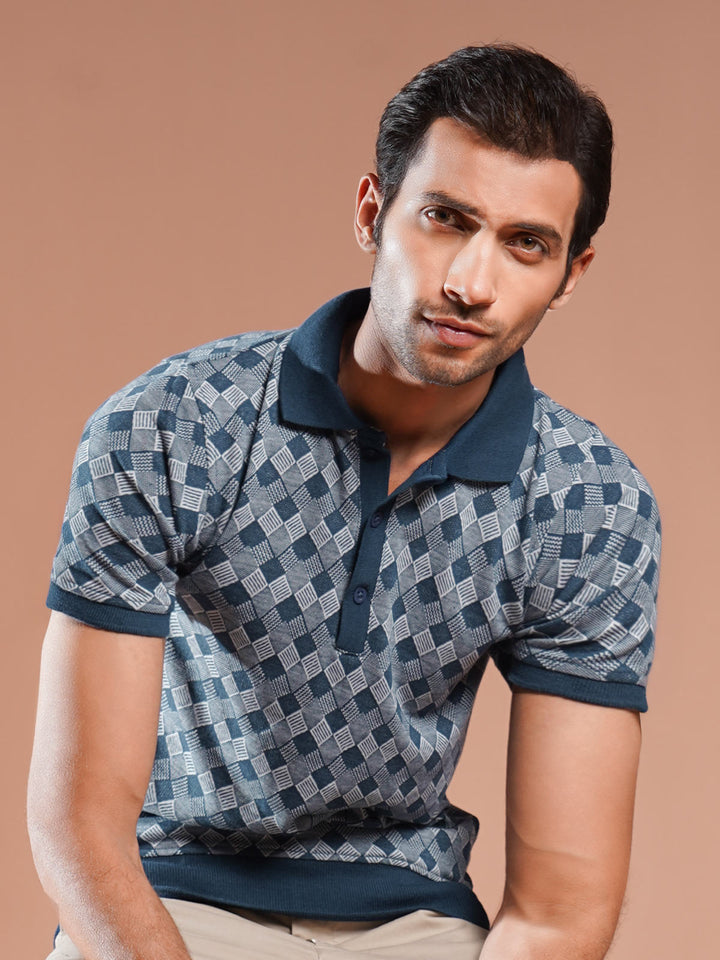 Poseidon Half Sleeves Premium Jacquard Polo (POLO-930)