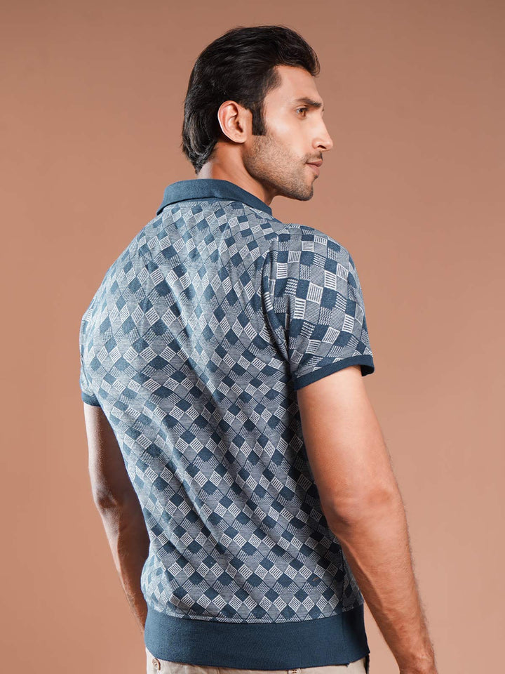 Poseidon Half Sleeves Premium Jacquard Polo (POLO-930)