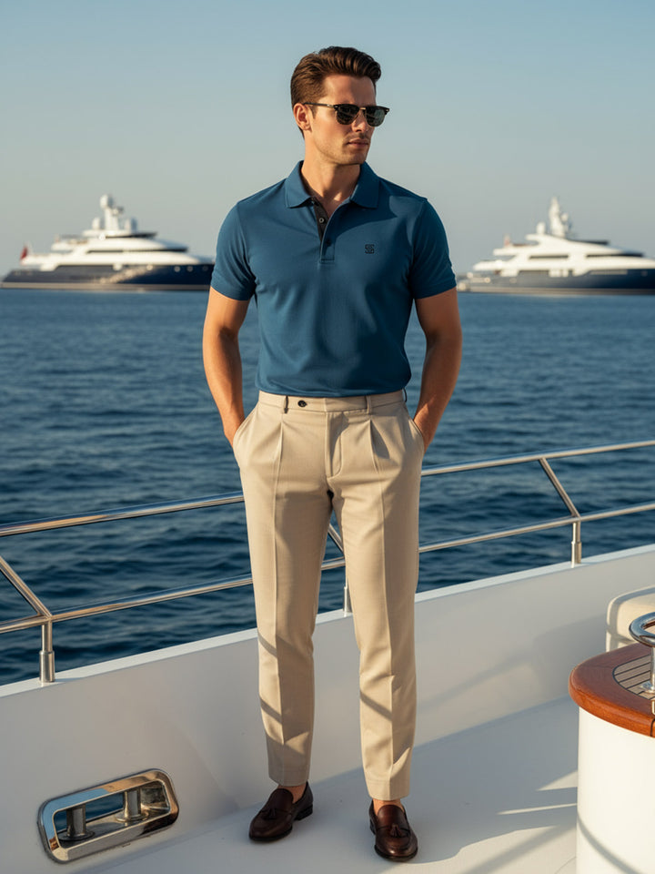 Poseidon Half Sleeves Designer Polo T-Shirt (POLO-935)
