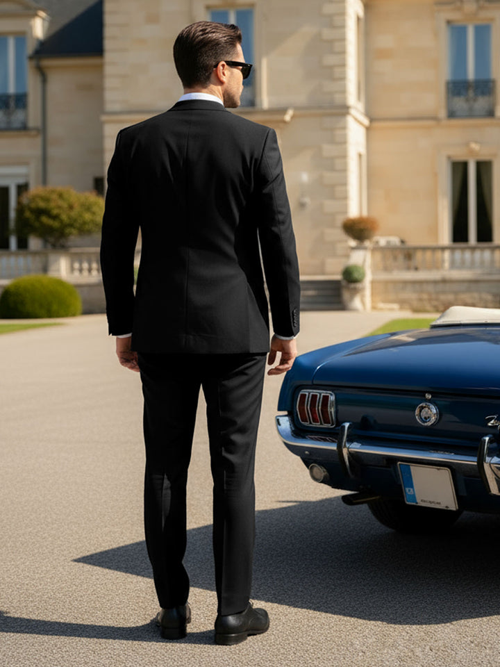 Black Self Imported Two Piece Suit (SF-125)