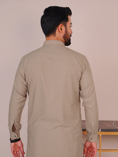 Brown Self Exclusive Range Designer Shalwar Kameez (SK-483)