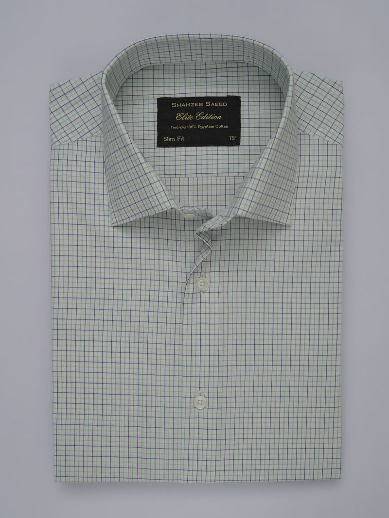 Multi Color Micro Checkered, Elite Edition, French Collar Men’s Formal Shirt (FS-441)
