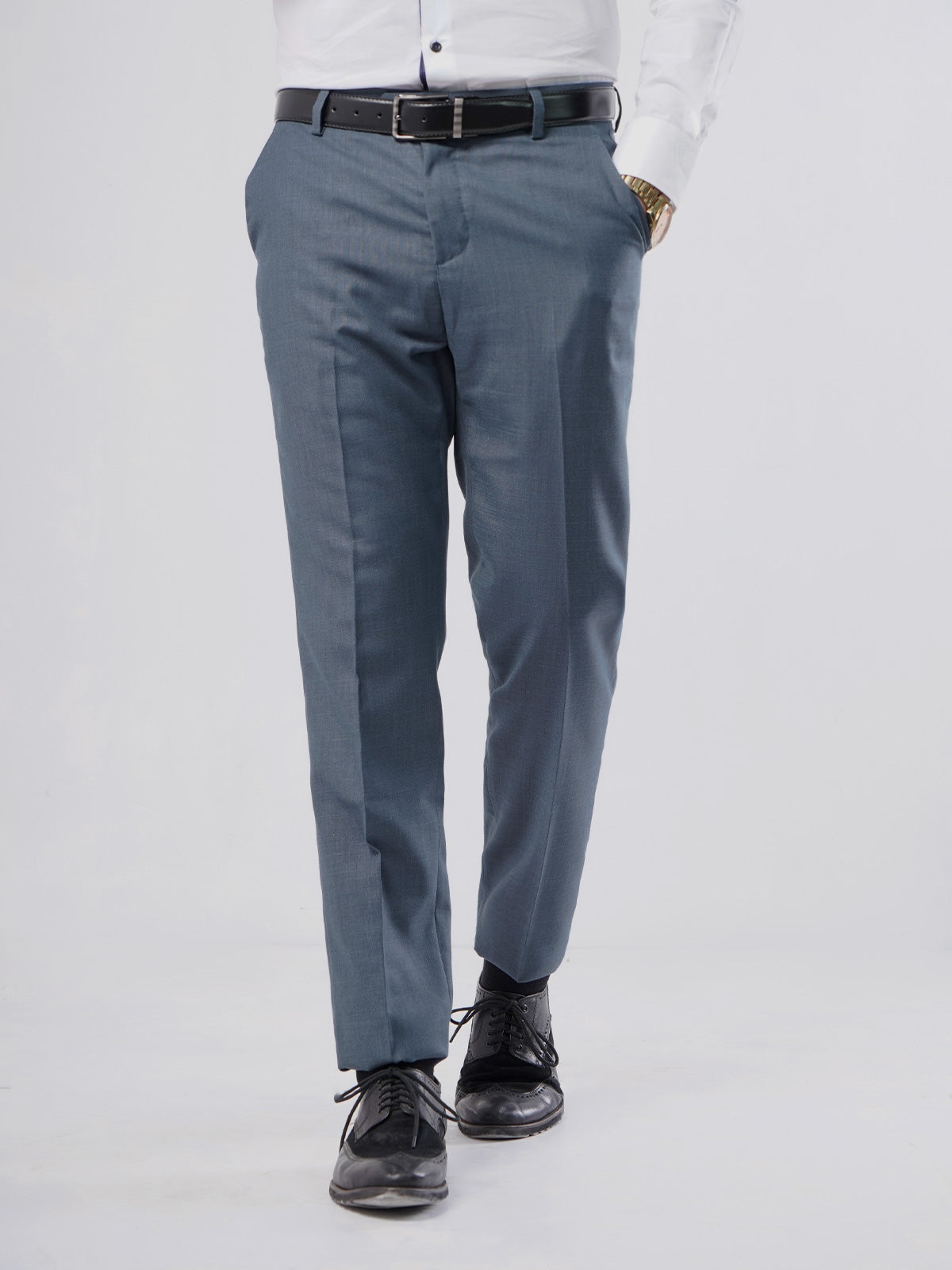 Greyish Blue Plain Executive Formal Dress Trouser (FDT-102)