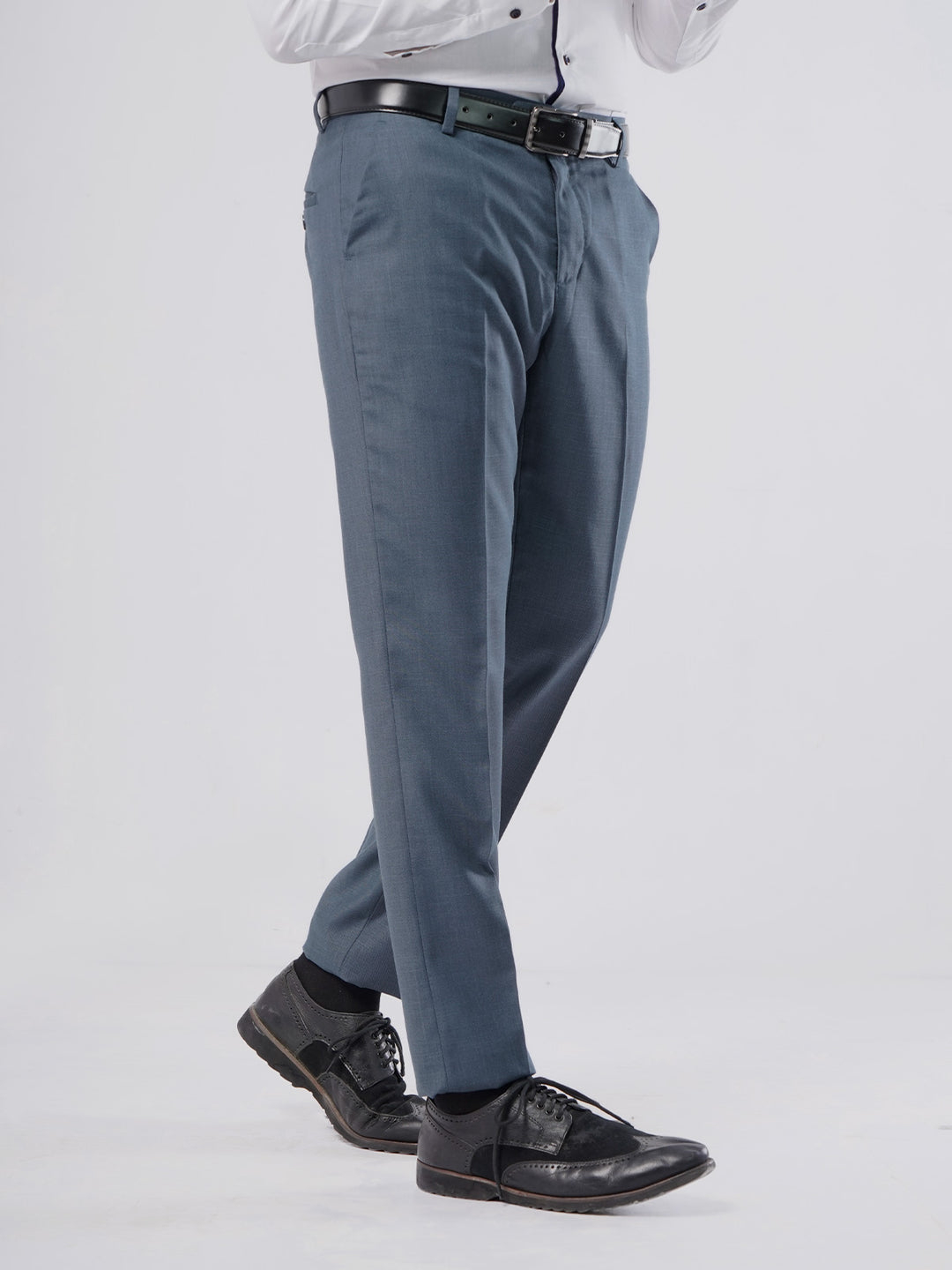 Greyish Blue Plain Executive Formal Dress Trouser (FDT-102)