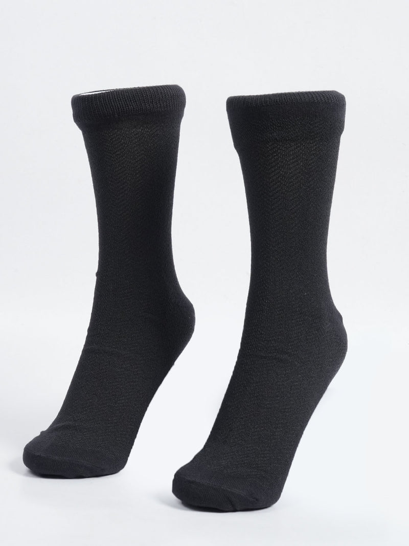 Black Textured  Socks (SOCKS-1023)