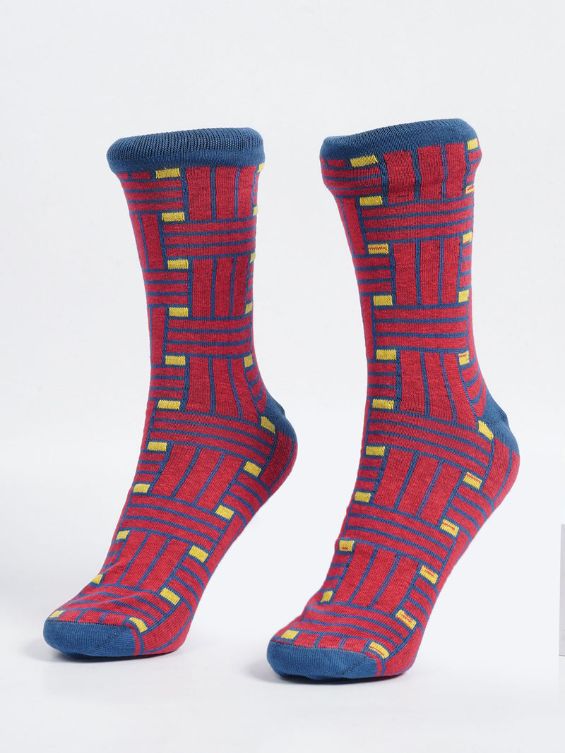 Red Designer Socks (SOCKS-1029)