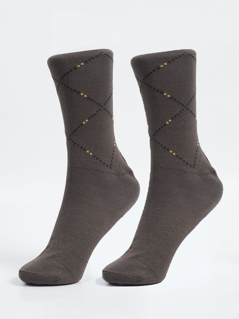 Brown Designer Socks (SOCKS-1039)
