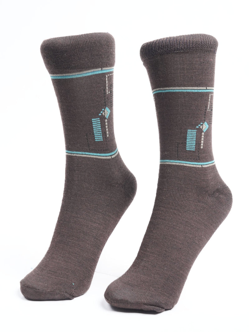 Brown Designer Socks (SOCKS-1052)