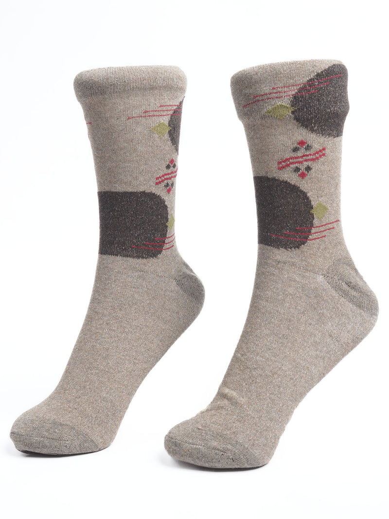 Light Brown Designer Socks  (SOCKS-1054)