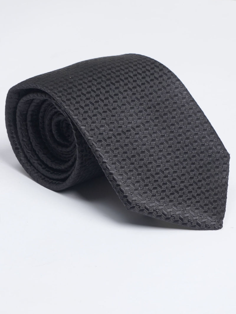 Black Designer Self Tie (TIE-1067)