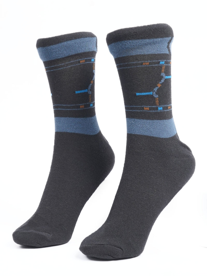 Black Designer Socks (SOCKS-1076)