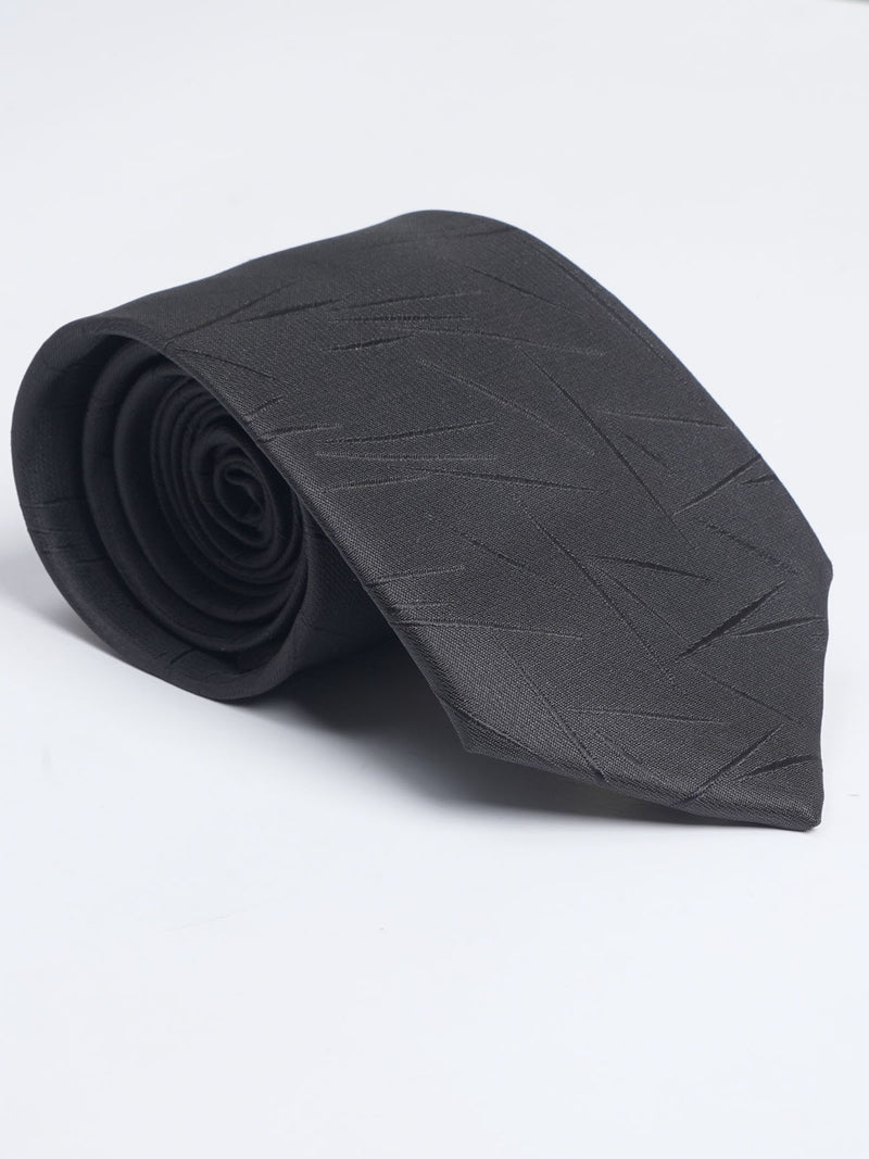 Black Designer Self Tie (TIE-1077)