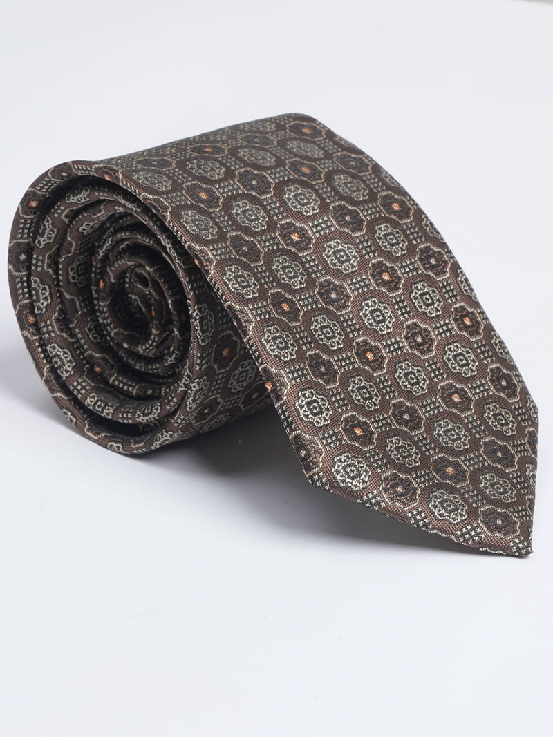 Brown Designer Self Tie (TIE-1079)