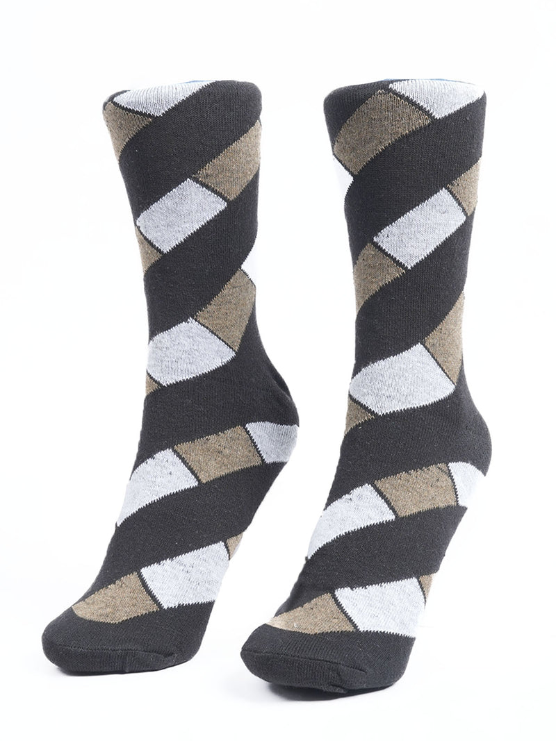 Black Designer Socks (SOCKS-1082)