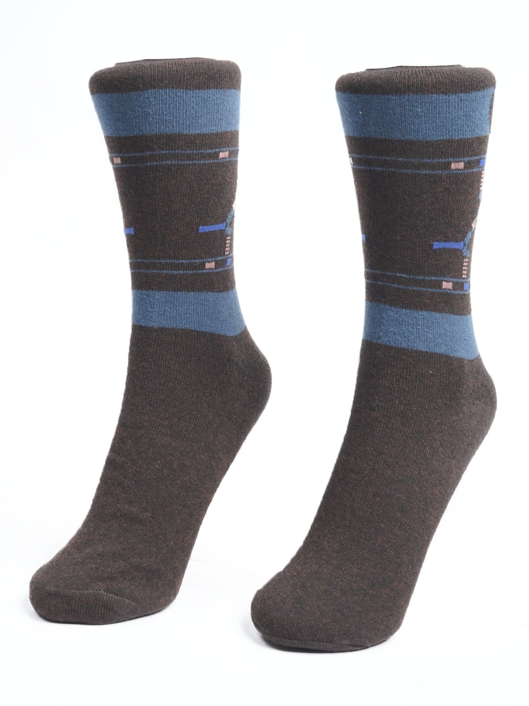 Dark Brown Designer Socks  (SOCKS-1095)