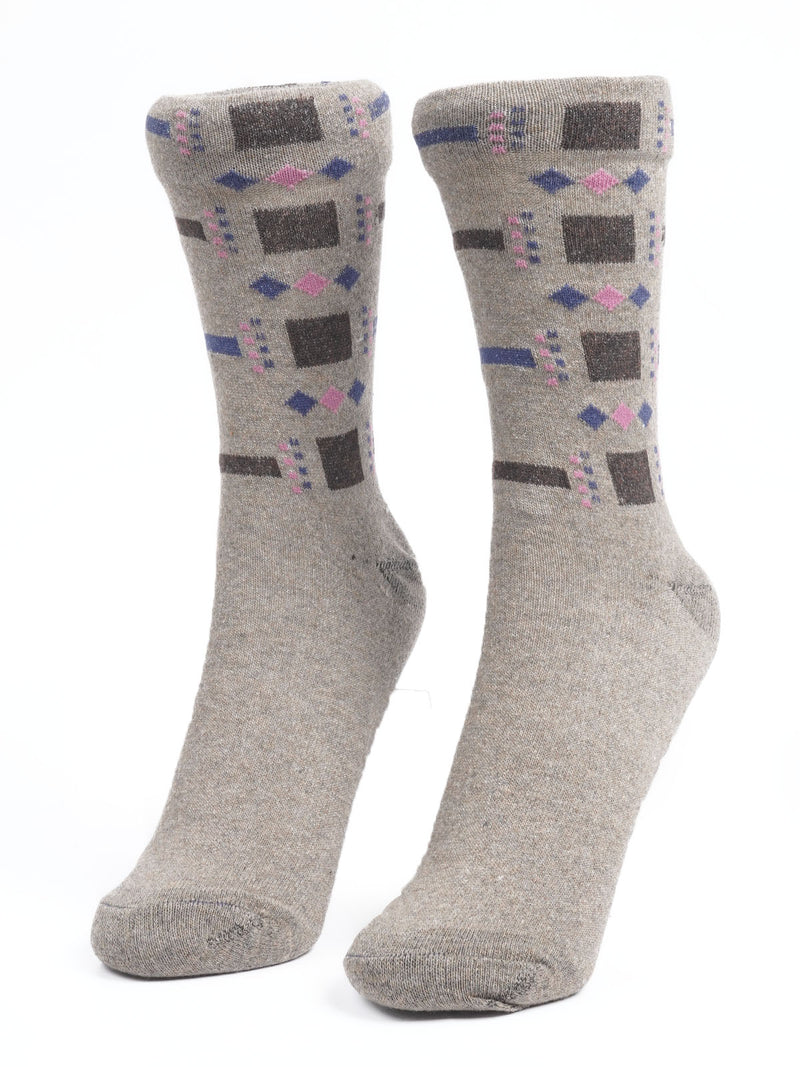 Light Brown Designer Socks (SOCKS-1098)