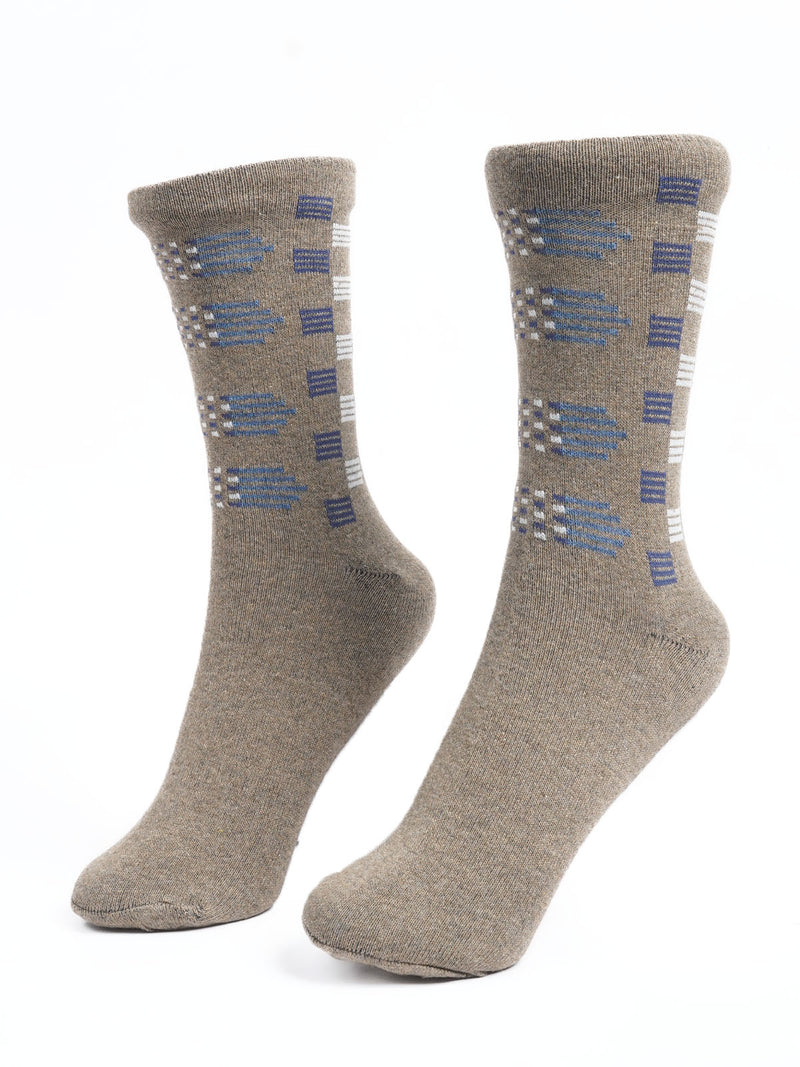 Light Brown Designer Socks (SOCKS-1106)