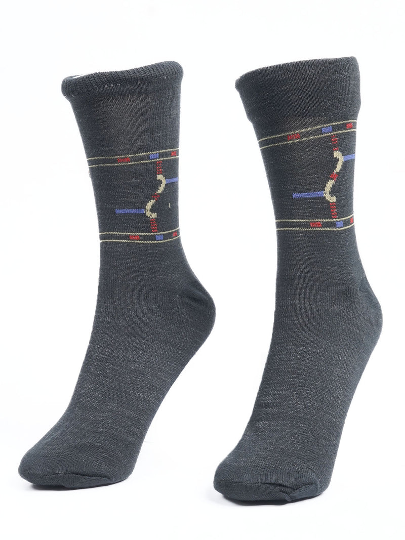 Black Designer Socks (SOCKS-1107)