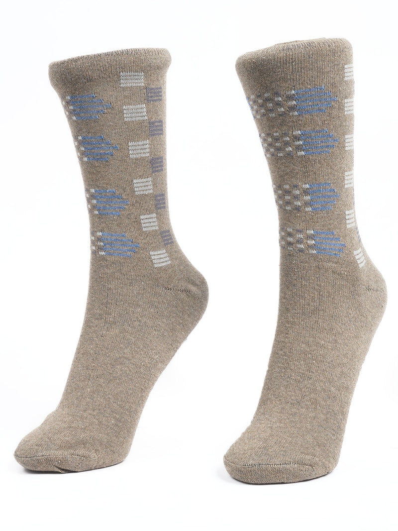 Light Brown Designer Socks (SOCKS-1112)