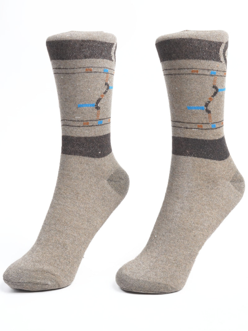 Light Brown Designer Socks  (SOCKS-1114)