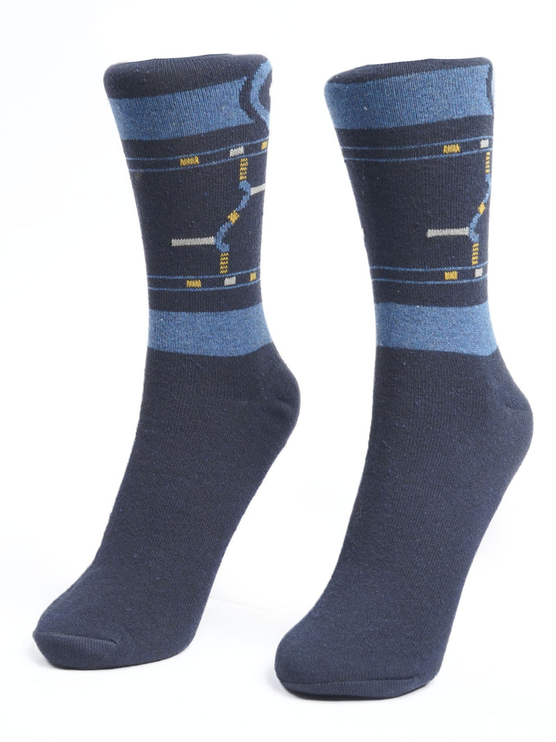 Navy Blue Designer Socks  (SOCKS-1116)