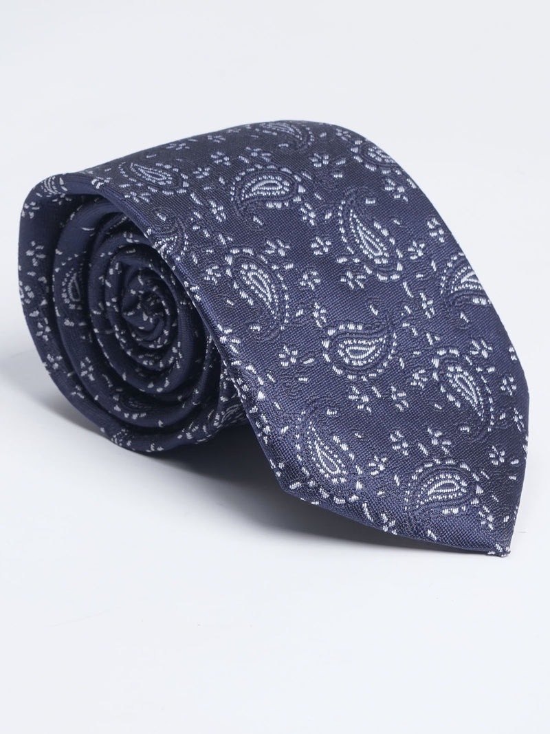 Navy Blue Designer Self Tie (TIE-1119)