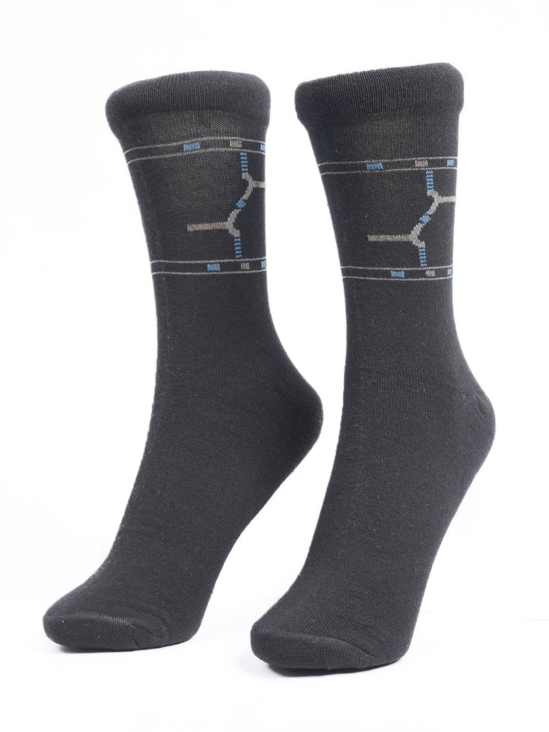 Black Designer Socks (SOCKS-1126)