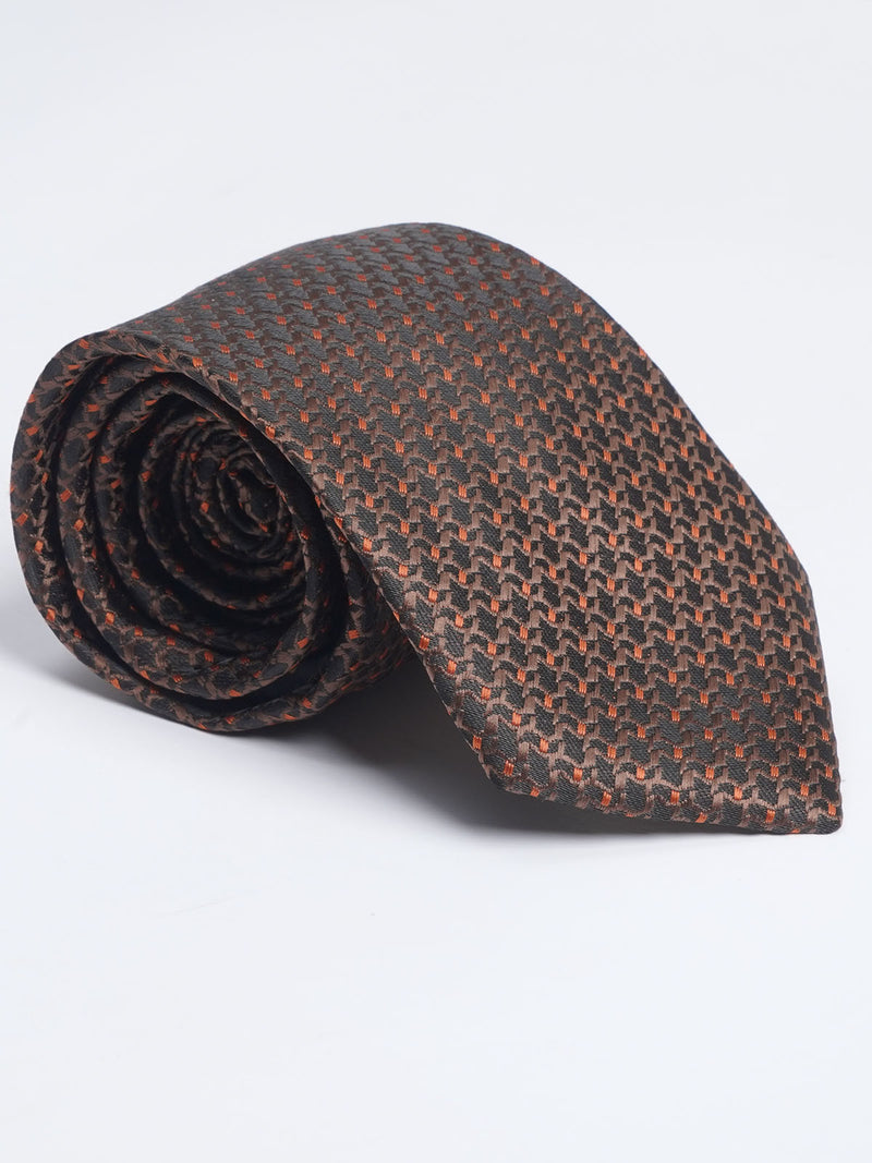 Dark Brown Designer Self Tie (TIE-1131)