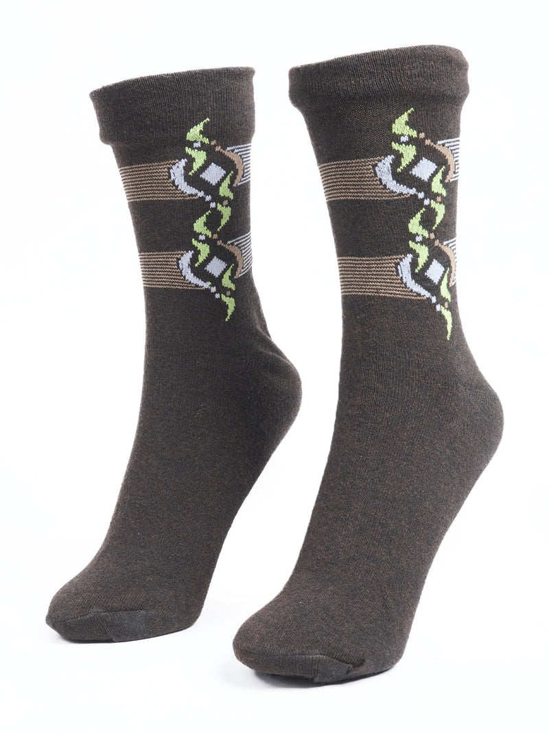 Dark Brown Designer Socks  (SOCKS-1147)