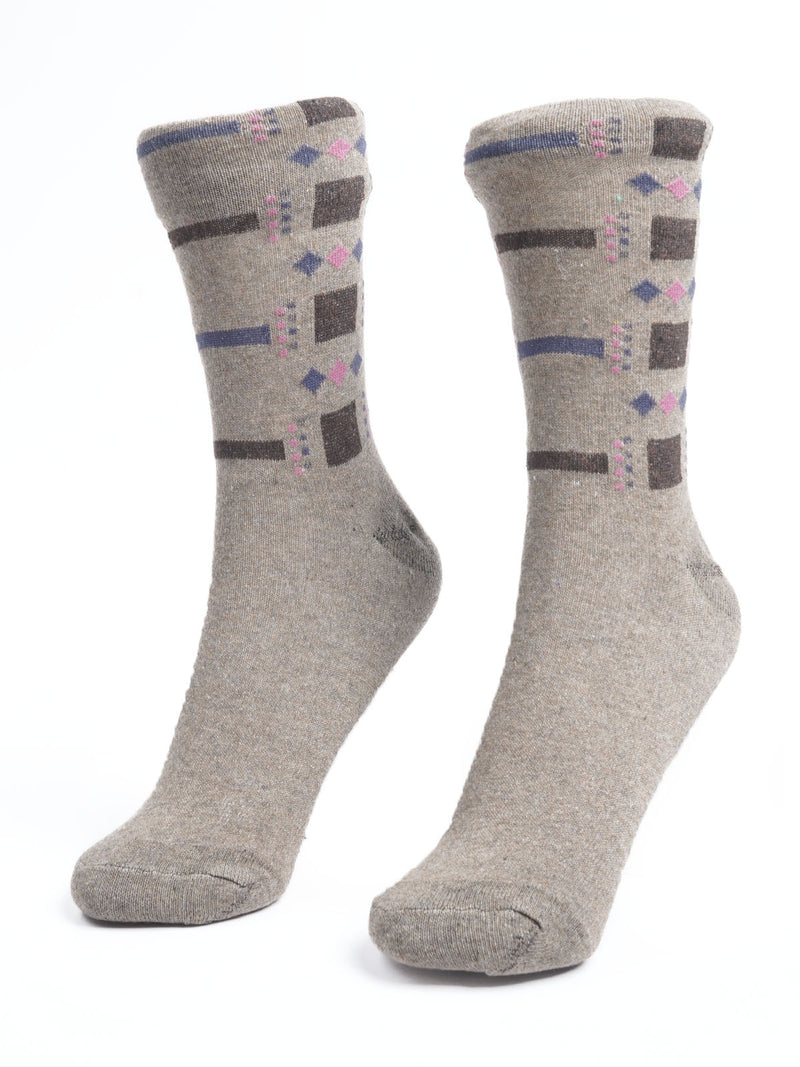 Light Brown Designer Socks (SOCKS-1154)