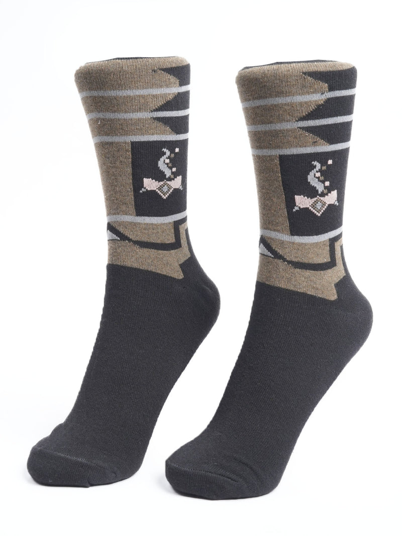 Black & Brown Designer Socks  (SOCKS-1158)