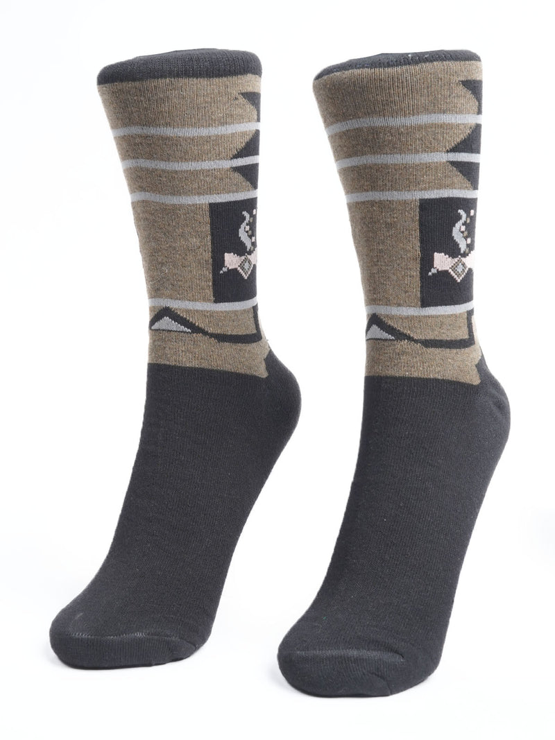 Black & Brown Designer Socks  (SOCKS-1159)