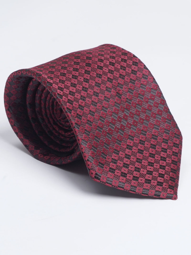 Maroon Designer Self Tie (TIE-1164)