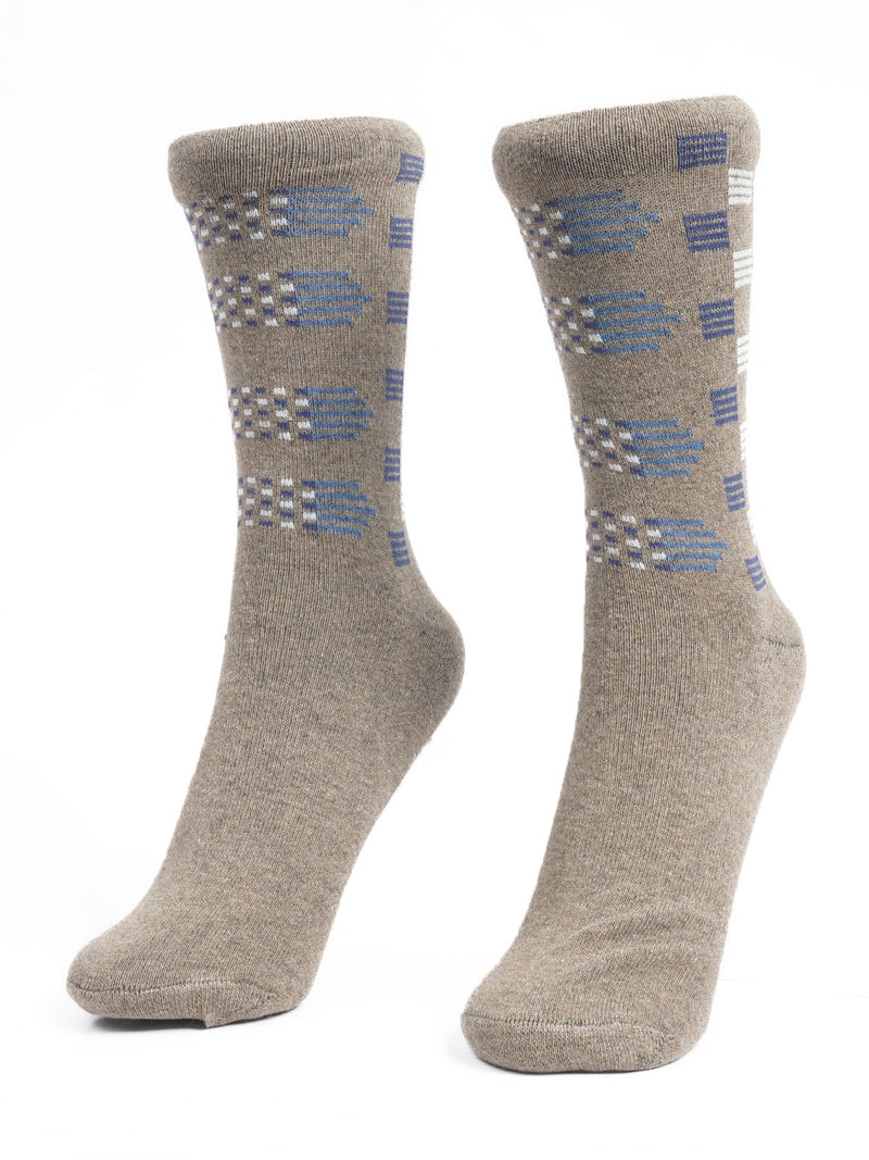 Light Brown Designer Socks  (SOCKS-1179)