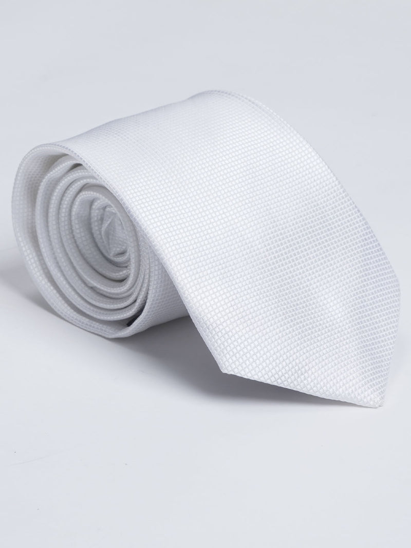White Self Tie (TIE-1193)