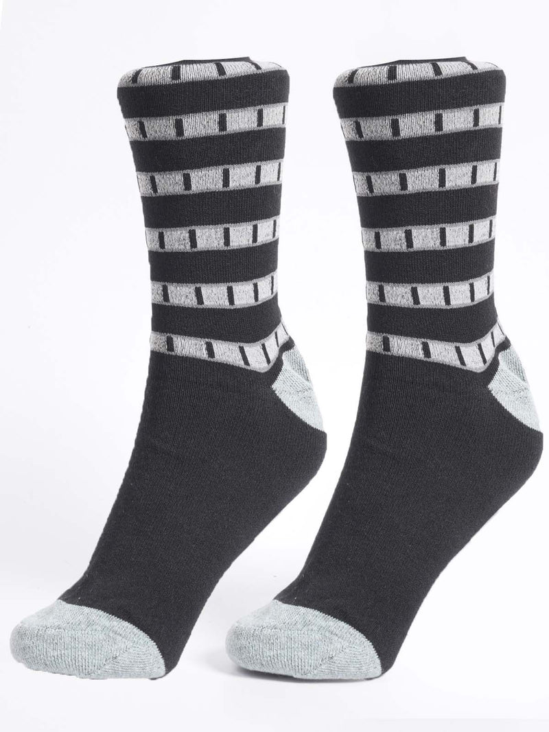 Black Designer Socks (SOCKS-1198)