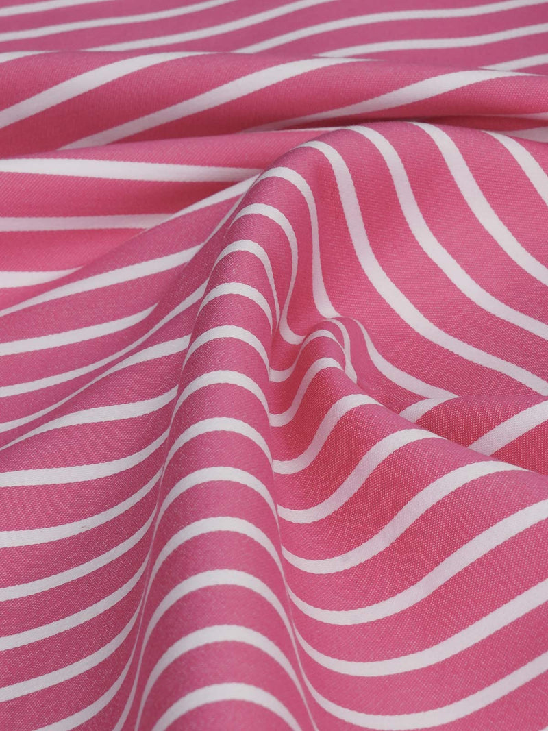 Fuchsia Pink & White Bold Stripes Bespoke Shirt (BSST-007)