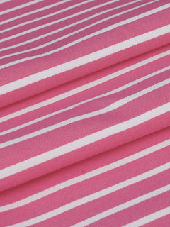 Fuchsia Pink & White Bold Stripes Bespoke Shirt (BSST-007)