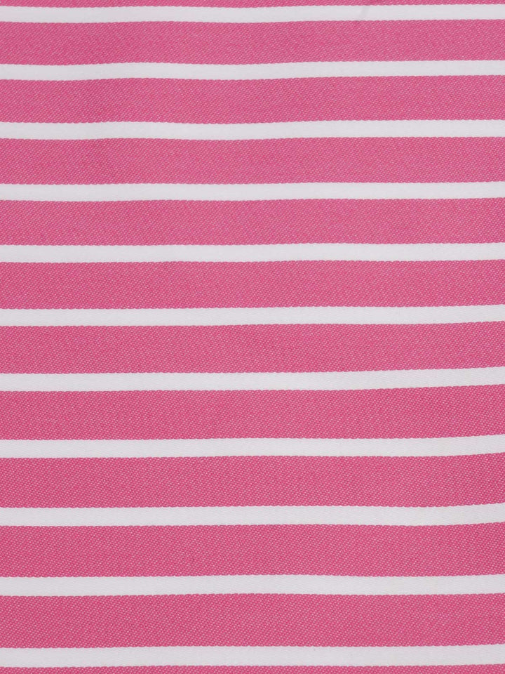 Fuchsia Pink & White Bold Stripes Bespoke Shirt (BSST-007)