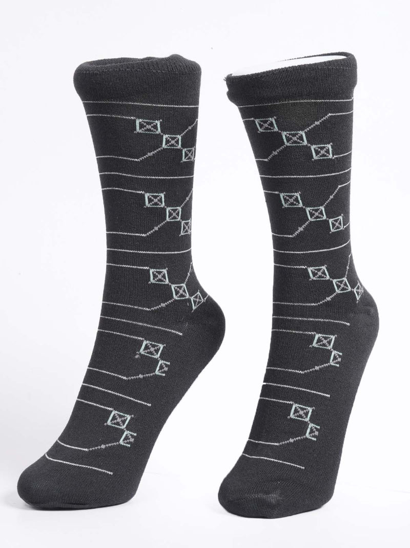 Black Designer Socks (SOCKS-1204)