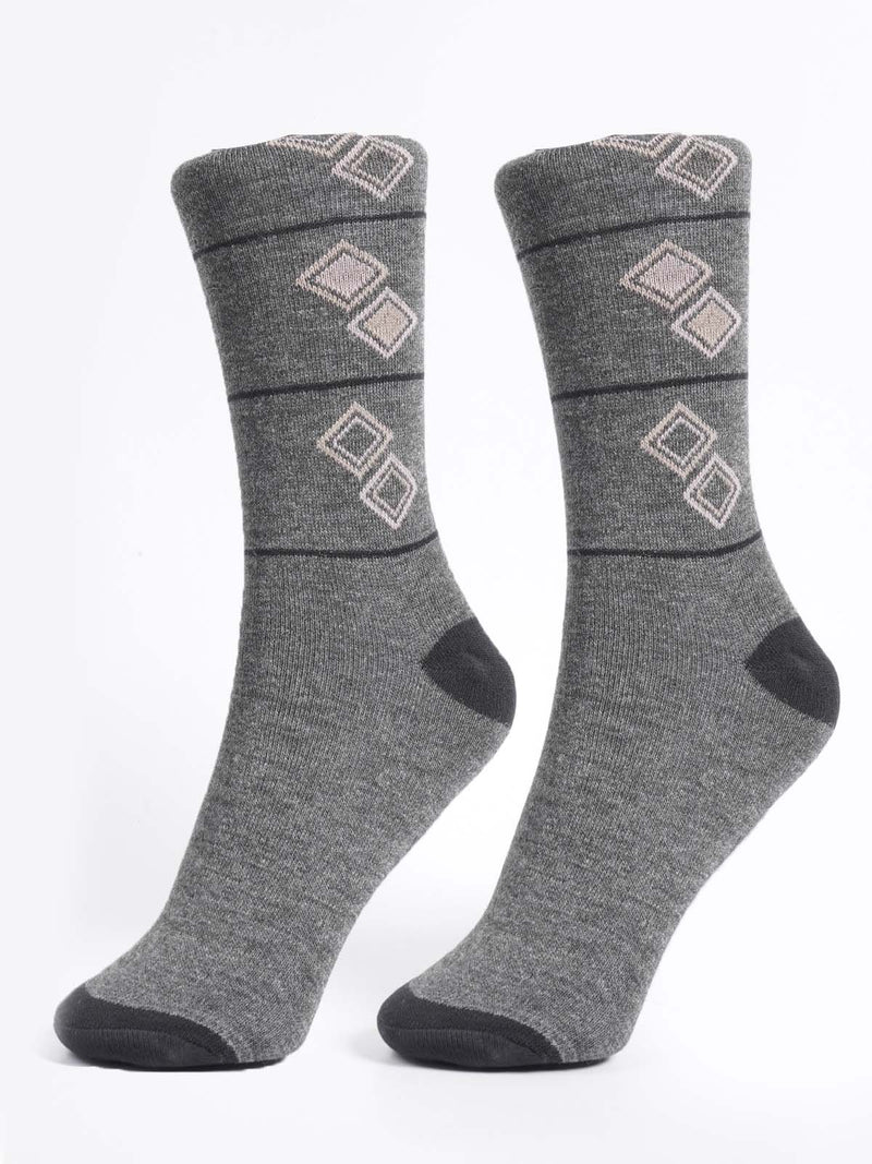 Charcoal Grey Designer Socks (SOCKS-1207)