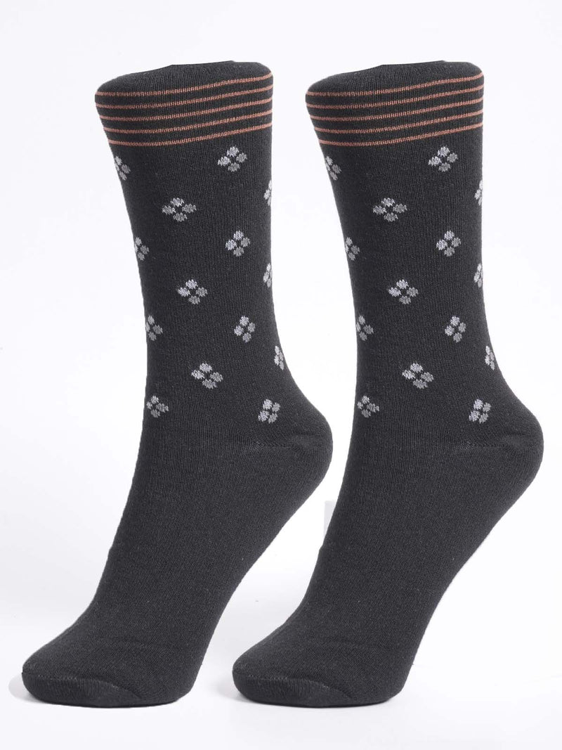 Black Designer Socks (SOCKS-1211)