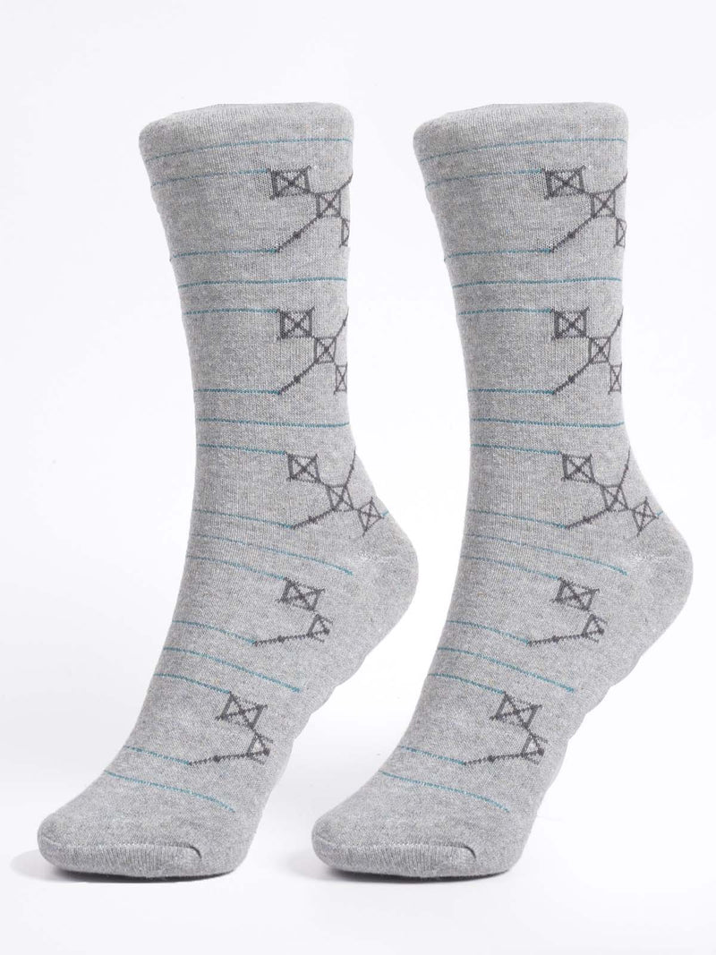 Grey Designer Socks (SOCKS-1222)