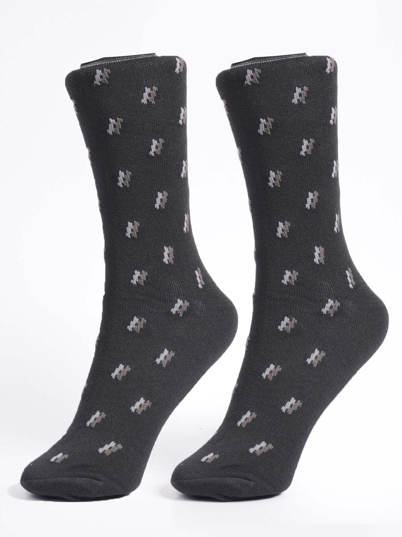 Black Designer Socks (SOCKS-1233)