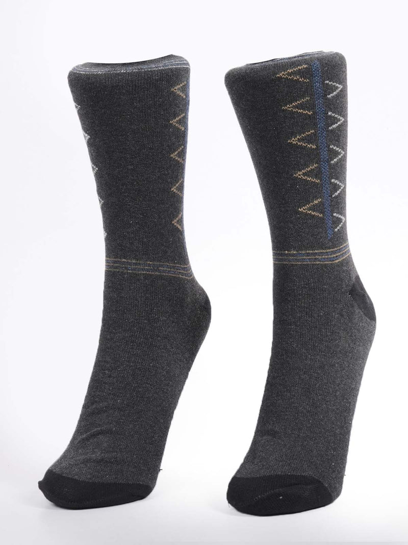 Charcoal Grey Designer Socks (SOCKS-1244)