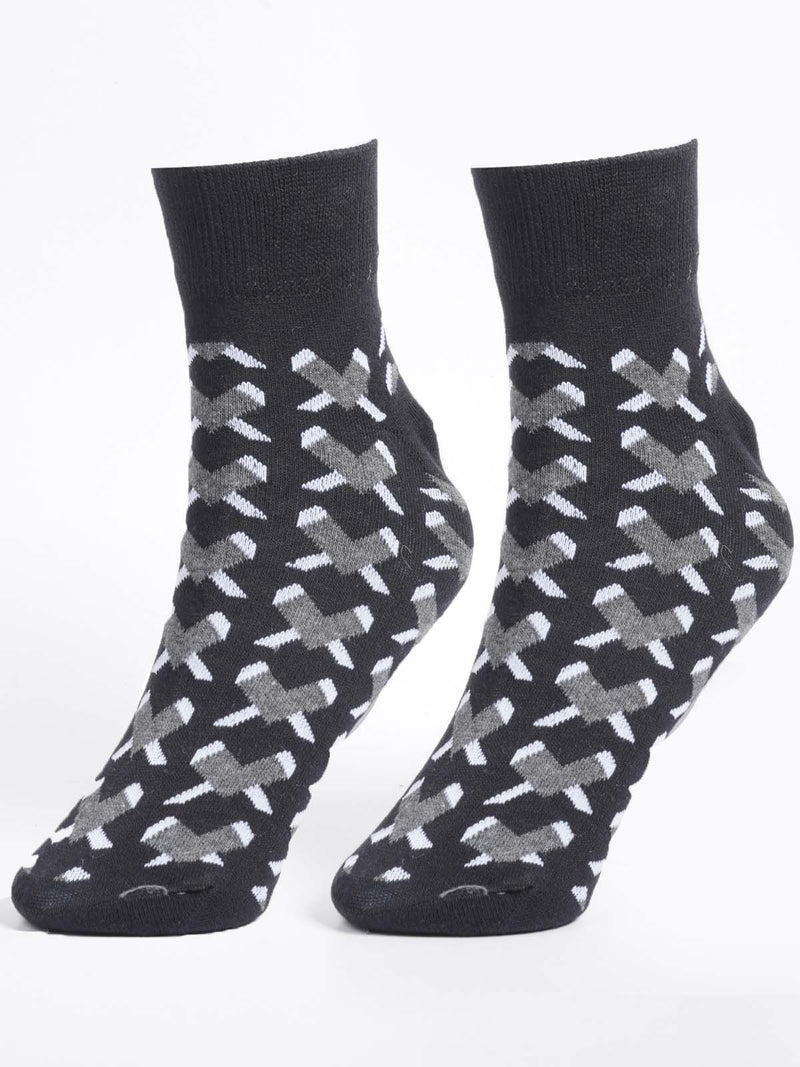 Black Designer Socks (SOCKS-1246)