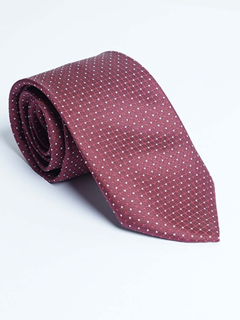 Maroon Designer Self Tie (TIE-1247)