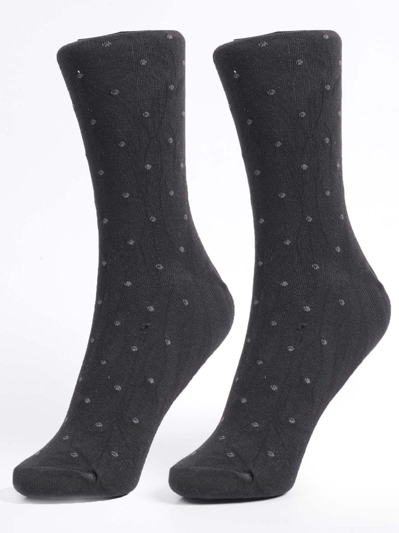 Black Designer Socks (SOCKS-1258)