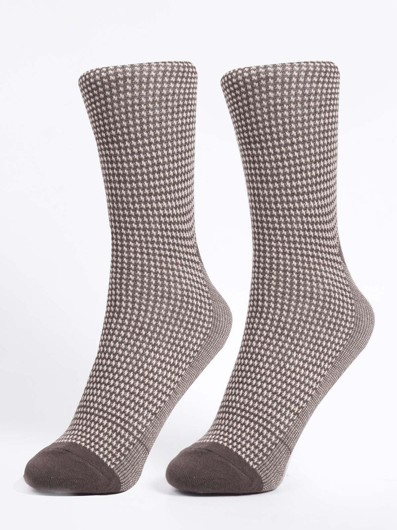 Choco Brown Designer Socks (SOCKS-1262)